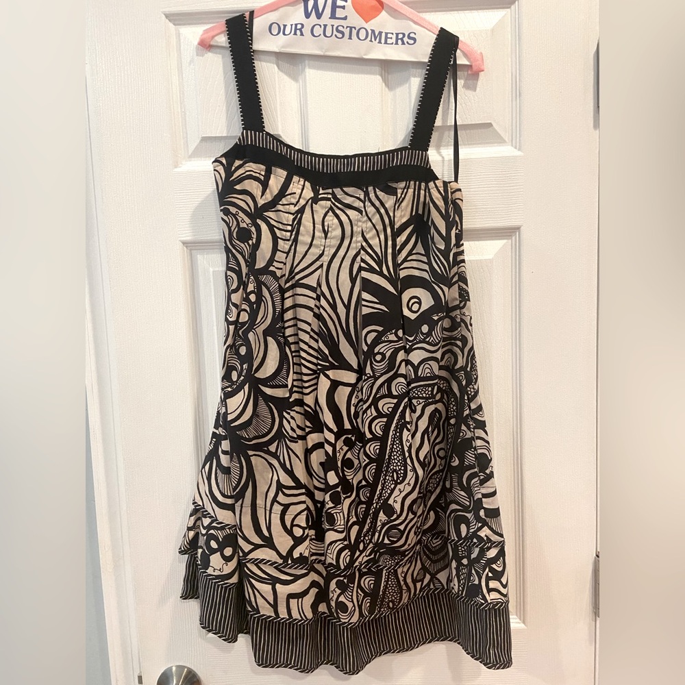 BCBG Max Azria Black and Tan Summer Dress